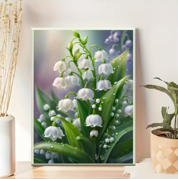 Diamond Painting Maiglöckchen-Blumen